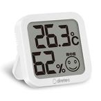 ショッピングインフルエンザ 【メール便可】 ドリテック　デジタル温湿度計　熱中症・インフルエンザ警告を表情でお知らせ　便利な壁掛けフック穴・スタンド付き　O-421WT　1個　在庫限り