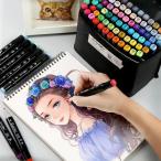 絵の具 水彩ペン 水彩筆 豪華セット ペンセット ブラシペン 描画 落書 2種類のペン先 太字 細字 油性コミック用 塗り絵 美術 画材 子供 初心者用