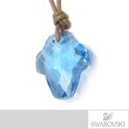 展示品 SWAROVSKI スワロフスキー クロスネックレス クリスタル ブルー 676702 あすつく