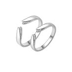 MIKAMU 愛の証 ペアリング シルバー925 純銀製 ジュエリーレディースリング メンズリング フリーサイズ 結婚指輪 婚約指輪 友達
