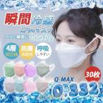 冷感マスク 不織布 接触冷感 30枚 4層構造 男女兼用 大人 使い捨て 3D立体 高密度 防塵 ほこり 花粉対策 ウイルス 口紅付きにくい