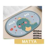 珪藻土バスマット 玄関マット　ソフトバスマット 割れない珪藻土 足マット 足拭きマット お風呂マット キッチンマット 吸水 速乾 手入れ簡単 収納便利　動物柄