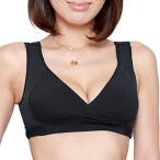 Sweet Mommy 日本製 授乳ブラジャー ナイトブラ 授乳ブラ ストレッチコットン ノンワイヤー ソフトパッド取り外し可 カップ裏はオ