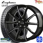60プリウス 195/60R17インチ グッドイヤー アイスナビ7 ICE NAVI7 5H114.3 スタッドレスタイヤホイール4本セット ラグジーヘインズ LH015 BK