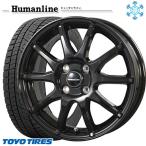 195/65R15インチ TOYO OBSERVE GIZ2 トーヨー オブザーブ ギズ2 4H100 スタッドレスタイヤホイール4本セット ヒューマンライン S15 BK