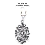 navajo Wilson Jim ウィルソン ジム スタンプワーク ペンダント インディアンジュエリー #NN051