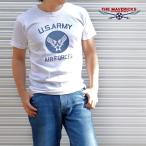 極厚 ミリタリー Tシャツ THE MAVERICKS スーパーヘビーウェイト ARMY AIRFORCE エアフォース ビンテージ 白 ホワイト