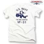 ショッピング白 ホワイト Tシャツ メンズ 半袖 ミリタリー アメカジ 米海軍 黒猫 CAT モデル MAVERICKS ブランド/ 白 ホワイト