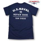 Tシャツ メンズ 半袖 ミリタリー アメカジ 米海軍 REPAIR BASE モデル MAVERICKS ブランド ネイビー 紺