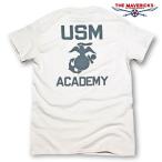 Tシャツ メンズ ミリタリー USMA マリンアカデミー THE MAVERICKS ブランド 生成り ナチュラル
