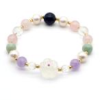 レディース 水晶の薔薇 ルビー 淡水真珠 翡翠 アメジスト ラピスラズリ 日本製 内周16cm ギフト