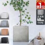 ショッピング観葉植物 ヤフー1位 プランター 大型 40×40cm スクエア 正方形 深型 プランターボックス 植木鉢 鉢植えカバー プランターカバー 鉢カバー 目安 5号〜11号 送料無料