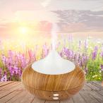 ショッピングアロマ加湿器 送料無料　加湿器 イルミネーションライト 木目調 アロマディフューザー USB 木目