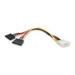 StarTech PYO2LP4SATA 30cm 電源分岐変換ケーブル (ペリフェラル電源コネクタ(4ピン)- 2x SATA電源コネクタ(15ピン))