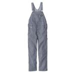 Dickies D7109 ネイビー XS ライト ストレッチ ヒッコリーオーバーオール