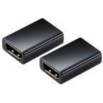 ELECOM AD-HDAASS02BK черный HDMI адаптер удлинение позолоченный 4K 60p тонкий модель 2 штук EU RoHS палец . основа 