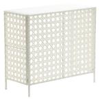 ONGS0081RAWHT ラタン調 室外機カバー ホワイト B.Bファニシング メーカー直送