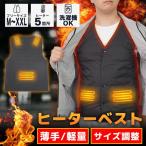 THANKO サイズ調整できる ヒーターベスト HEAT25SBK ブラック