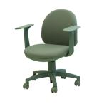 Netforce OCD-1AT-W-OLV オリーブ ワンカラーデスクチェア T字肘付 オフィスチェア 学習チェア メーカー直送