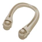 ネッククーラー 扇風機 首かけ扇風機 風量3段階 シズカ ダブルネッククーラー ネックファン 充電式 SHIZKA SZ-2513 グレージュ SUZ-HiE