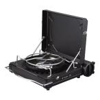 ショッピングカセットコンロ イワタニ カセットコンロ FW-LS01-BK ブラック ラックスキャンプストーブ  風防搭載 アウトドア キャンプ おしゃれ 卓上