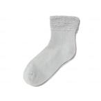 神戸生絲 ゴム無しソックス婦人用綿混 グレー メーカー直送