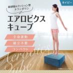 室内 トランポリン クッション ネイビー 50×50cm エアロビクスキューブ  コンパクト 洗える プレゼント ギフト メーカー直送