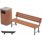  Hasegawa 1/12 фигурка аксессуары серии парк. bench . мусорная корзина пластиковая модель FA10