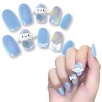  Sanrio герой искусственные ногти Cinnamoroll ... шелушение ... цельный 24 листов ввод Short градация Stone наклейки на ногти ..