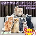 写真入れ オーダーメイドペット写真クッション 写真で作る思い出クッション メモリアルグッズ 記念日ギフト 片面プリント 最長辺70CM
