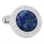 ミラ ショーン カフス カフスボタン オパール ラウンド モザイク カフリンクス mila schon