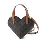 セリーヌ CELINE ハンドバッグ 3WAY TEEN COEUR CELINE TRIOMPHE CANVAS ミニバッグ ブラウン レディース 10p51-2gt9-04lu
