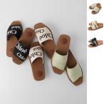 ショッピングchloe クロエ Chloe フラットミュール WOODY レディース chc22u188z3-34h-hazygreen