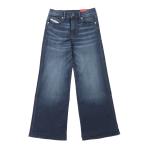 ショッピングdiesel ディーゼル DIESEL ジップフライジーンズ 1978-J フレア ワイドレッグデニムパンツ ウォッシュ加工 フレアジーンズ KIDS キッズ ガールズ ブルー レディース