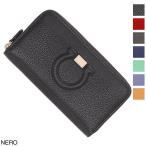 フェラガモ FERRAGAMO (Salvatore Ferragamo) ラウンドファスナー 長財布 小銭入れ付き CALF レディース 22c843-0736969-nero