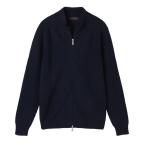 グランサッソ Gran Sasso ジップアップ ニット ブルゾン RAIN WOOL レインウール ドライバーズニット 大きいサイズあり ブルー メンズ 24117-24601-598