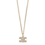 セリーヌ CELINE ネックレス TRIOMPHE RHINESTONE NECKLACE ゴールド レディース 460gb-6bzi-35or