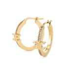 セリーヌ CELINE ピアス TRIOMPHE SPARKLE HOOPS トリオンフ スパークル フープ フープピアス ゴールド レディース 461db-6bzi-35or