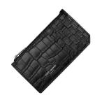 サンローラン SAINT LAURENT カードケース ZIP FRAGMENT CROCODILE CARD HOLDER ブラック メンズ 609362-dze0e-1000