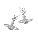 ヴィヴィアンウエストウッド Vivienne Westwood ピアス MINI BAS RELIEF DROP EARRINGS シルバー レディース 62020025-02p116-cn-p116-platinum-crystalcrystal