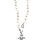ショッピングVivienne ヴィヴィアンウエストウッド Vivienne Westwood ネックレス LUCRECE PEARL NECKLACE シルバー レディース 63010072-02p147-im-p147-platinum-lightcreamrose