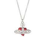 ヴィヴィアンウエストウッド Vivienne Westwood ネックレス NEW DIAMANTE HEART PENDANT シルバー レディース 630203bm-p383-platinumcrystal-indianpink