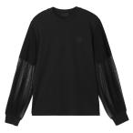 モンクレール MONCLER クルーネック 長袖Tシャツ ブラック レディース 8d00005-89ayw-999