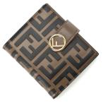 フェンディ FENDI 2つ折り財布 小銭入れ付き ブラウン レディース 8m0386-aafm-f13vk