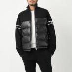 モンクレール MONCLER ダウン切り替え ニットブルゾン ブルー メンズ 9b00016-m1121-742