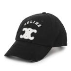 ショッピングセリーヌ セリーヌ CELINE ベースボールキャップ TRIOMPHE BASEBALL CAP ブラック メンズ aa0ag-0f82-38no