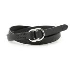  J &amp; M Davidson J&amp;M DAVIDSON ремень DOUBLE RING BELT 20MM двойной кольцо кожа narrow ремень черный мужской 