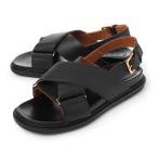 マルニ MARNI サンダル FB CRISCROSS SANDAL 大きいサイズあり ブラック レディース fbms015701-p3614-00n99