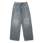 ロエベ LOEWE ボタンフライジーンズ ANAGRAM BAGGY JEANS バギージーンズ ブルー メンズ h526y11w79-6395
