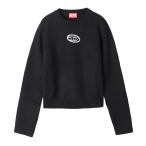 ショッピングdiesel ディーゼル DIESEL クルーネックニット KLESSY オーバルDロゴ ニットセーター ウール混 KIDS キッズ ガールズ ブラック レディース klessy-j02435-kyayx-k900